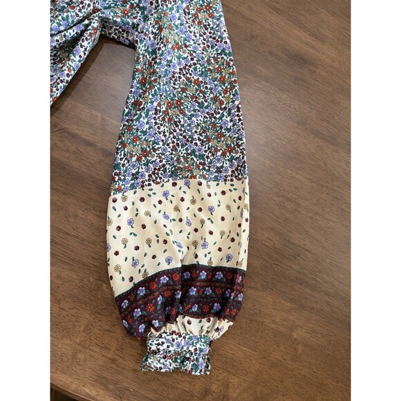 Vintage Jonathan Logan Prairie Dress Floral Ruffle Neck ILGWU Union Made USA L - Picture 14 of 14